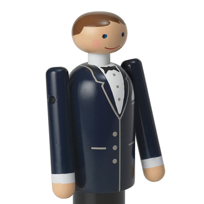 Kay Bojesen Groom, Blue/Black/White