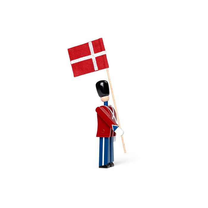 Kay Bojesen Standard-Bearer, Red/Blue/White