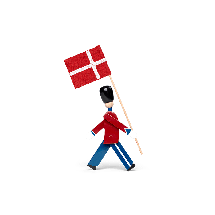 Kay Bojesen Standard-Bearer, Red/Blue/White