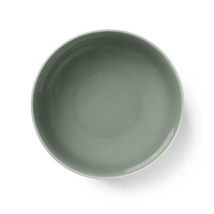 Lyngby Porcelæn Rhombe Earth Bowl, Moss, Ø: 5.1"