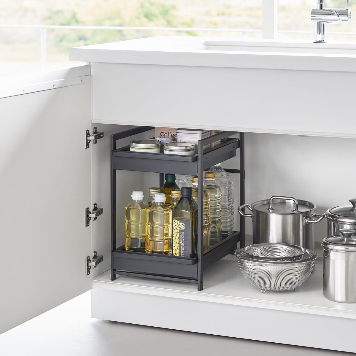 Two-Tier Pull-Out Shelf - Steel