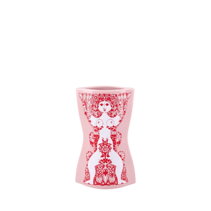 Bjørn Wiinblad Nina Vase, Pink/Red, H: 6.5"