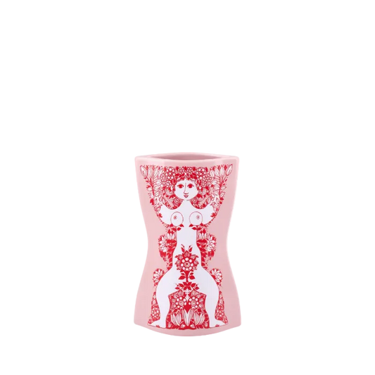 Bjørn Wiinblad Nina Vase, Pink/Red, H: 6.5"