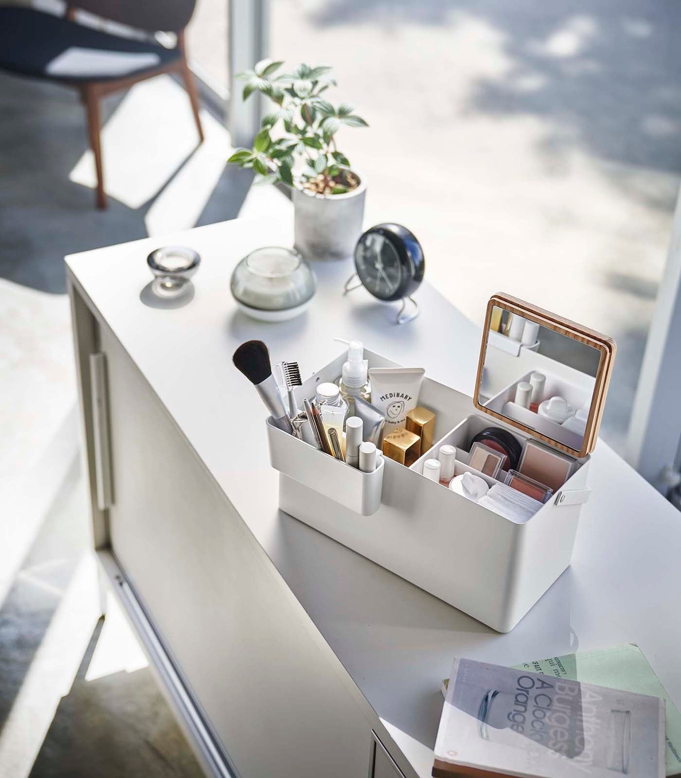 Yamazaki Home Makeup Organizer with Mirror
