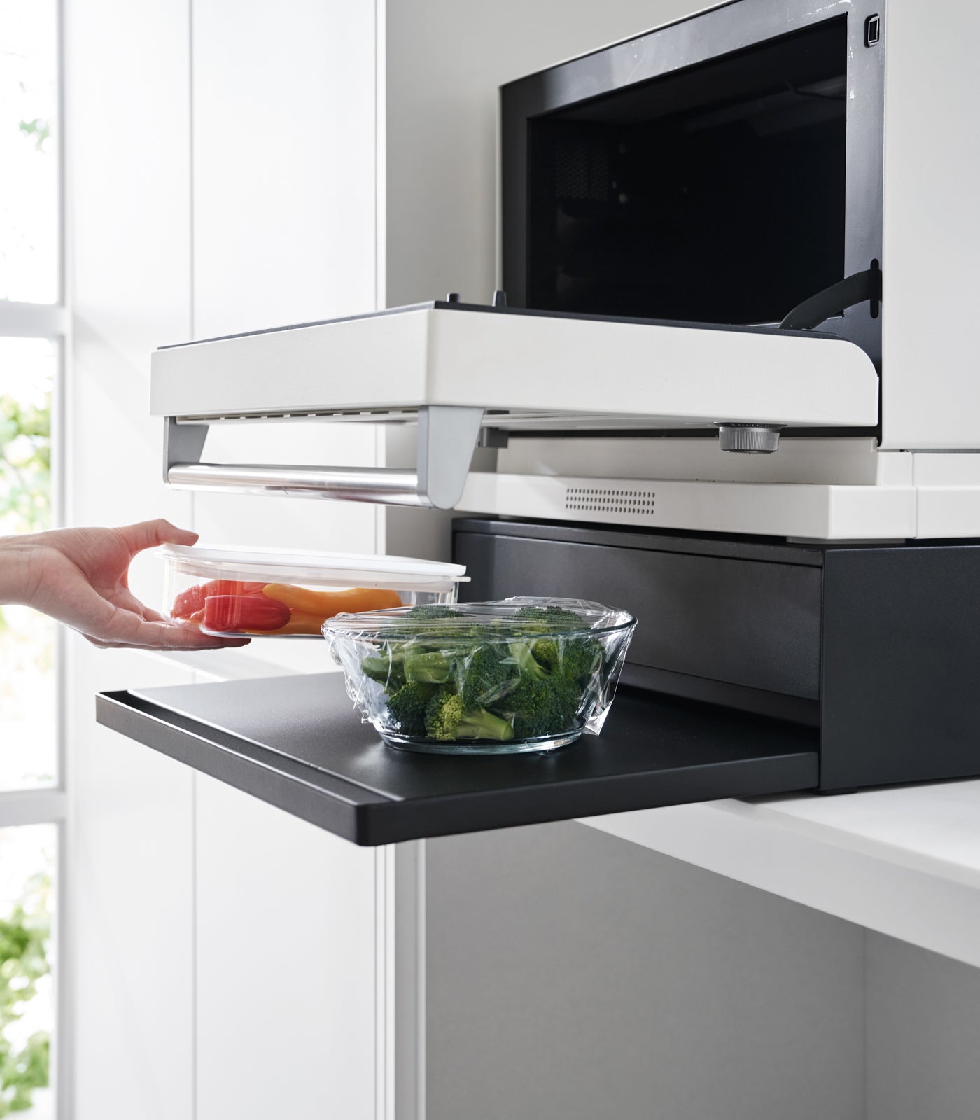 Yamazaki Home Countertop Drawer with Pull-Out Shelf