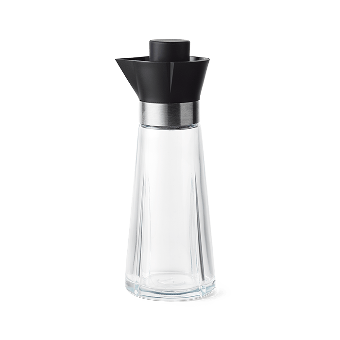 Rosendahl Grand Cru Oil And Vinegar Bottles, Black/Steel, 8.5 Oz