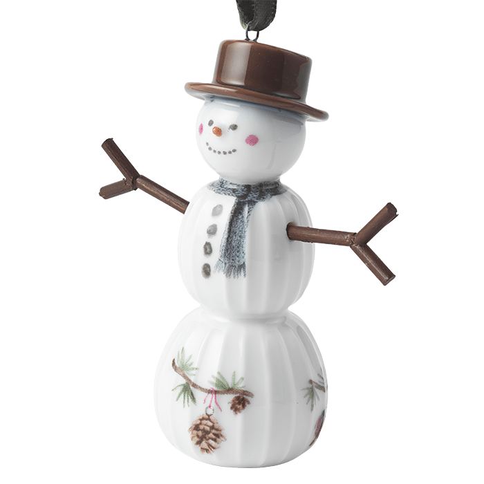 Kähler Hammershøi Christmas Hanging Snowman, H: 3.7"