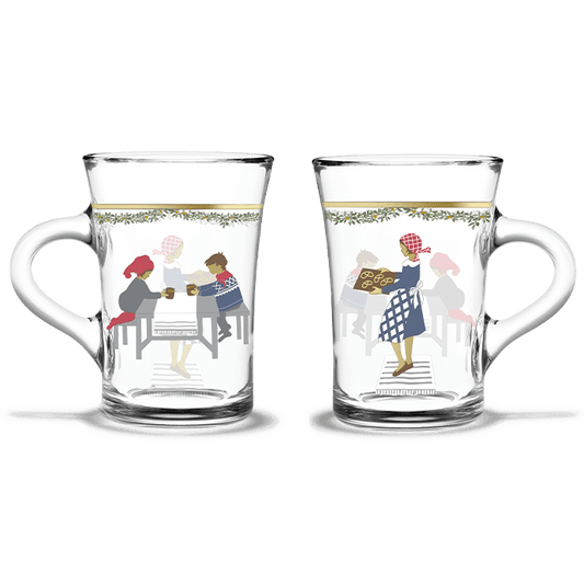Holmegaard Christmas Hot Drinks Glass, 7.8 Oz, 2 Pcs.