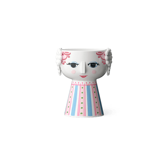 Bjørn Wiinblad Eva Candleholder, Pink, H: 3.7"