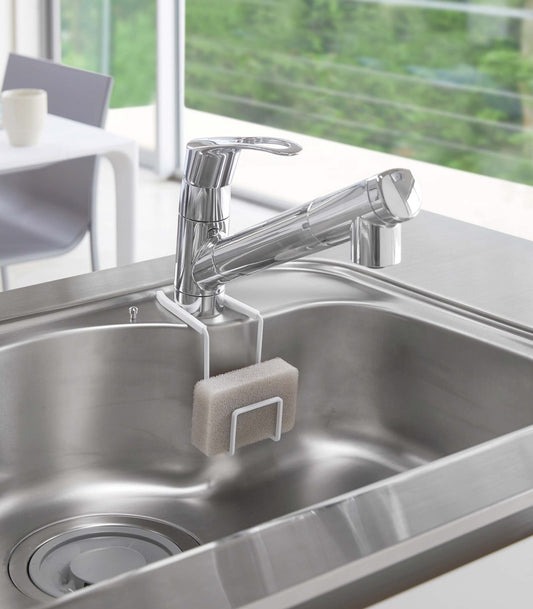 Yamazaki Home Faucet-Hanging Sponge Holder - Single - Steel