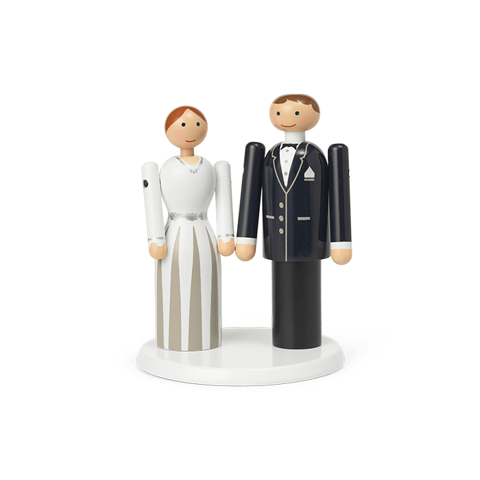 Kay Bojesen Platform for the Mini Bridal Couple, White, Ø: 3.9"