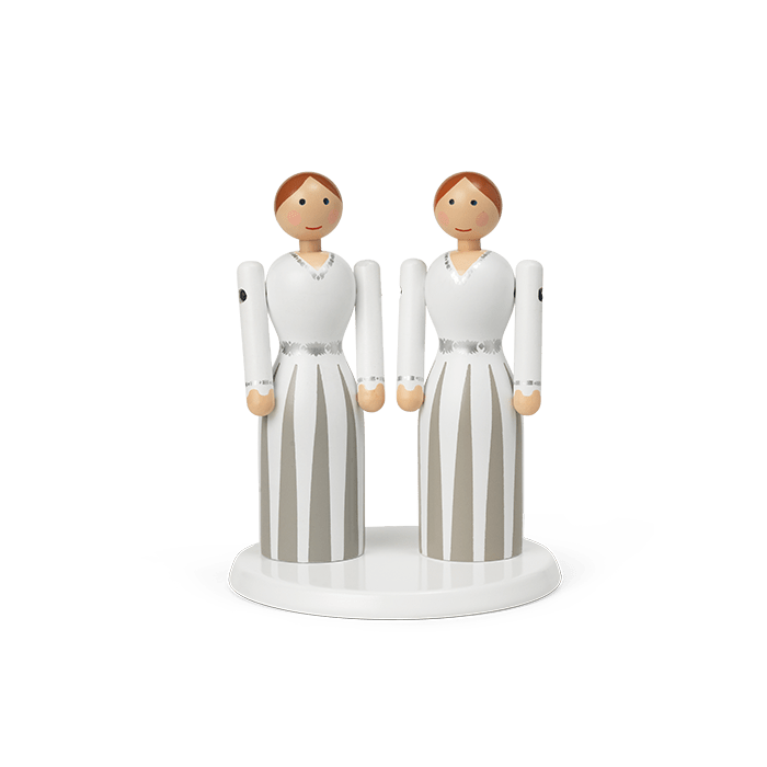 Kay Bojesen Platform for the Mini Bridal Couple, White, Ø: 3.9"