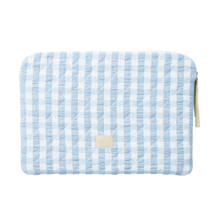 JUNA Pondus Laptop Bag, White/Light Blue