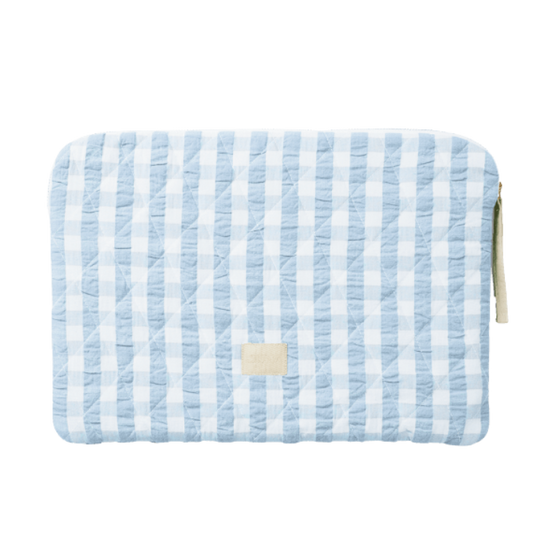JUNA Pondus Laptop Bag, White/Light Blue