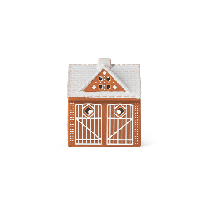 Kähler Gingerbread Lighthouse Christmas Stable, H: 4.5"