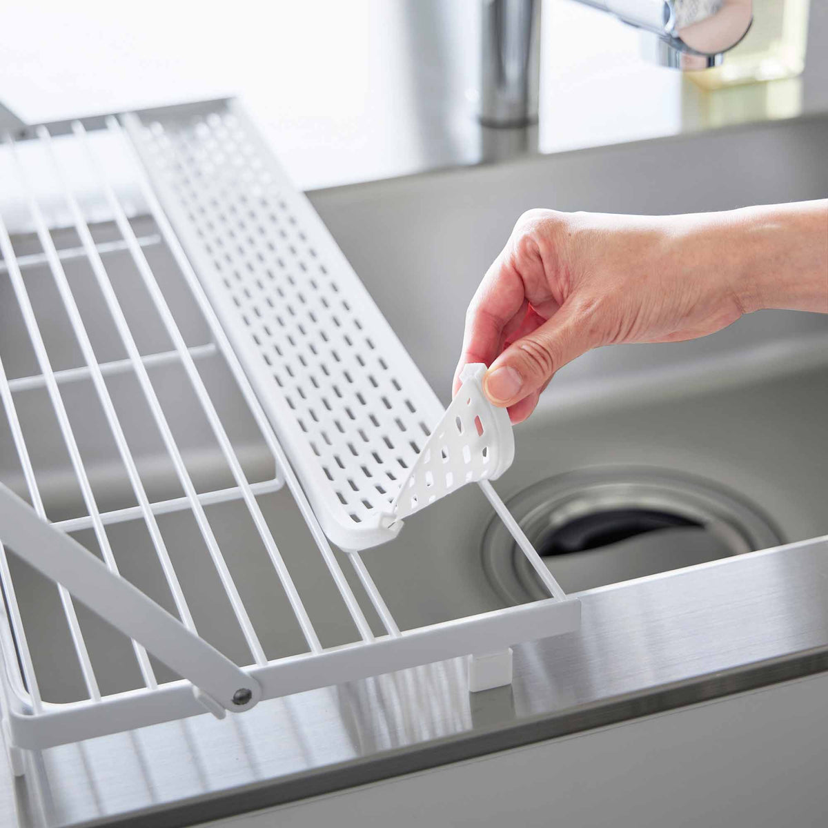 Slim Over-the-Sink Dish Drying Rack - Steel