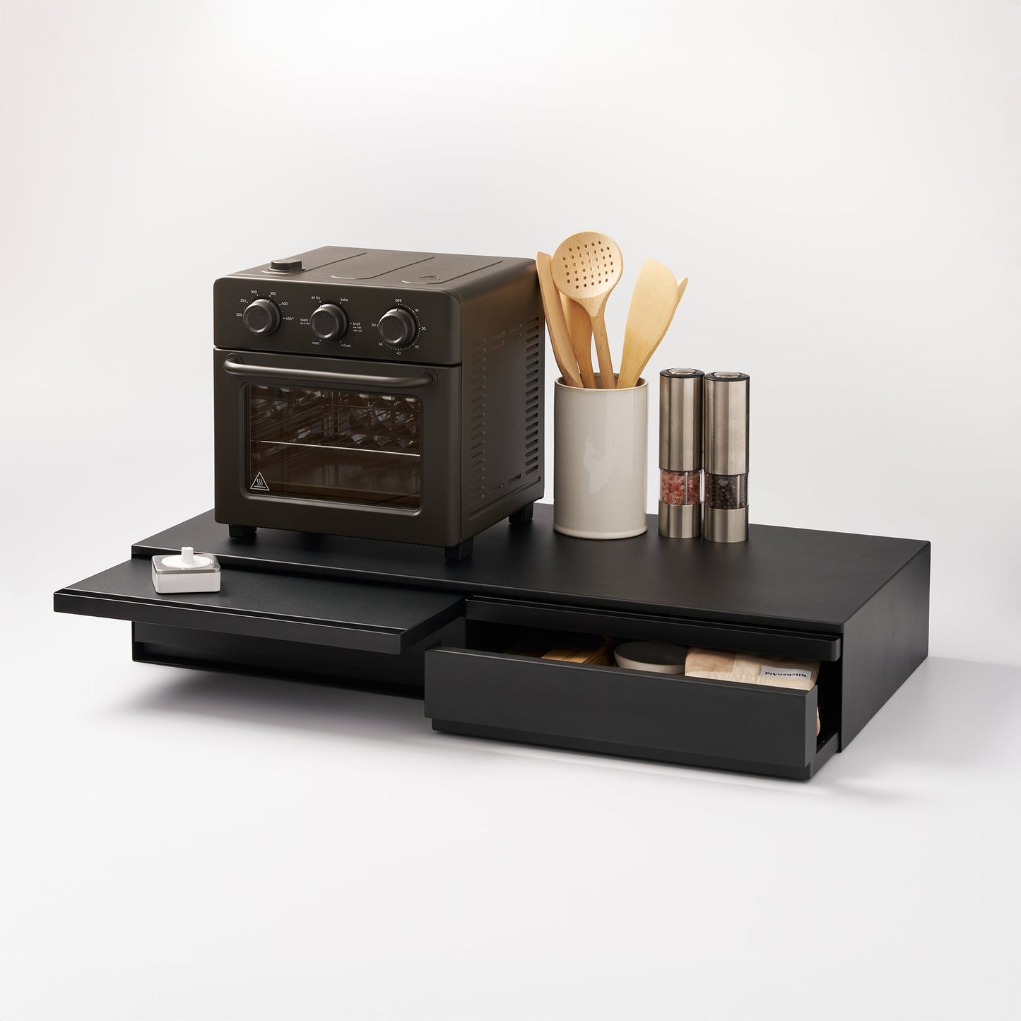 Yamazaki Home Wide Countertop Drawer with Pull-Out Shelf
