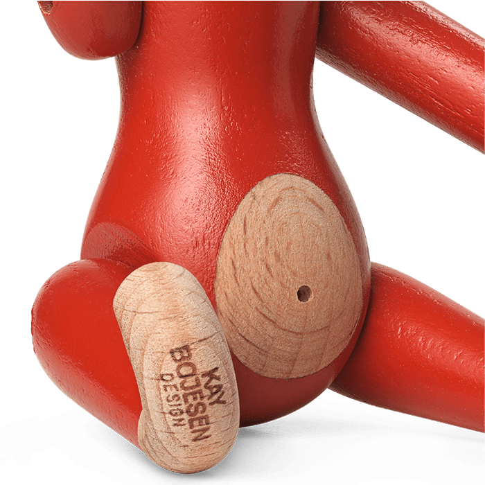 Kay Bojesen Vintage Monkey, Mini, Red, H: 3.7"