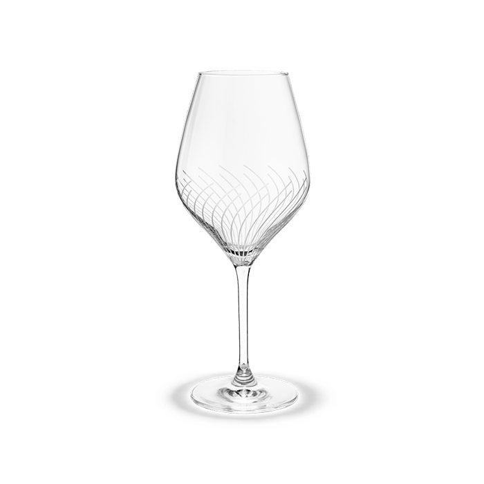 Holmegaard Cabernet Lines Red Wine Glass, Clear, 17.6 Oz, 2 Pcs.