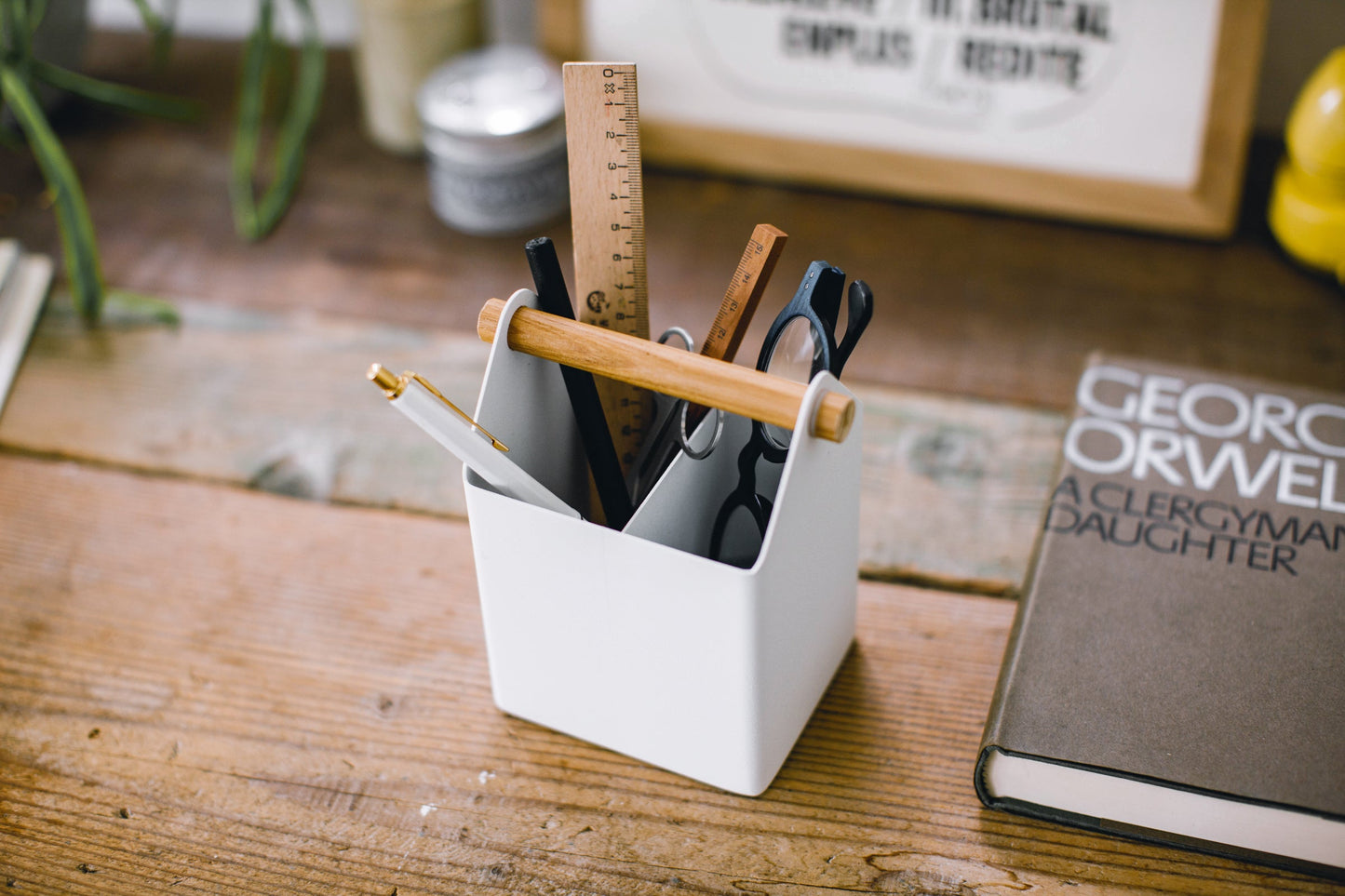 Yamazaki Home Small Pen and Desk Organizer