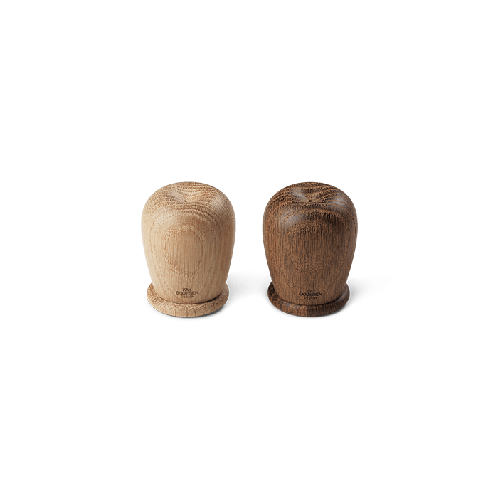 Kay Bojesen Menageri Salt and Pepper Set, Oak/Smoked Oak, H: 2.4", 2 Pcs.