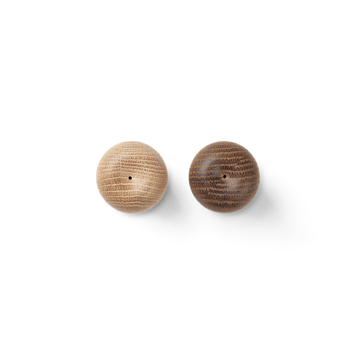 Kay Bojesen Menageri Salt and Pepper Set, Oak/Smoked Oak, H: 2.4", 2 Pcs.