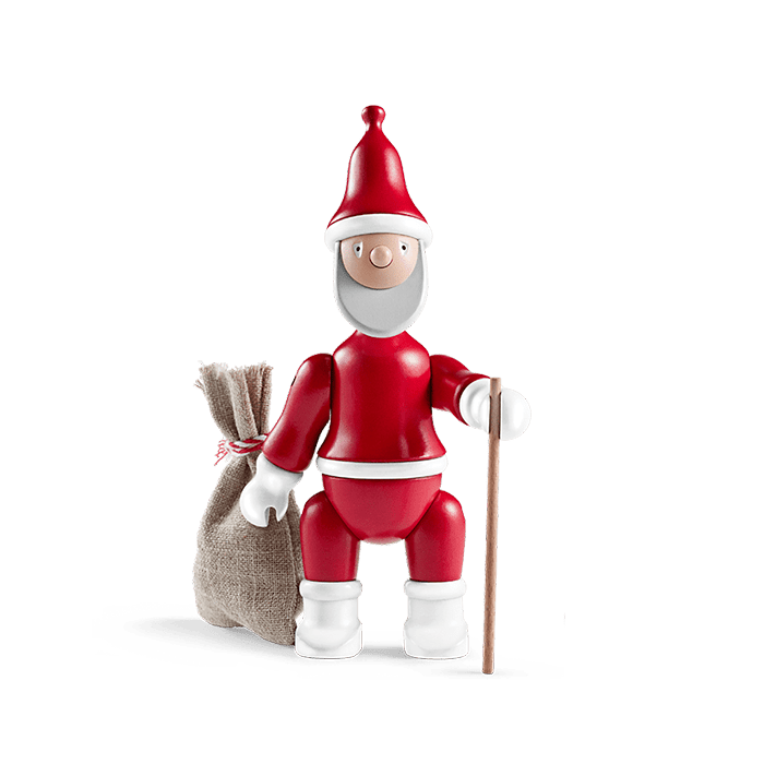 Kay Bojesen Santa Claus, Red/White, H: 7.7"