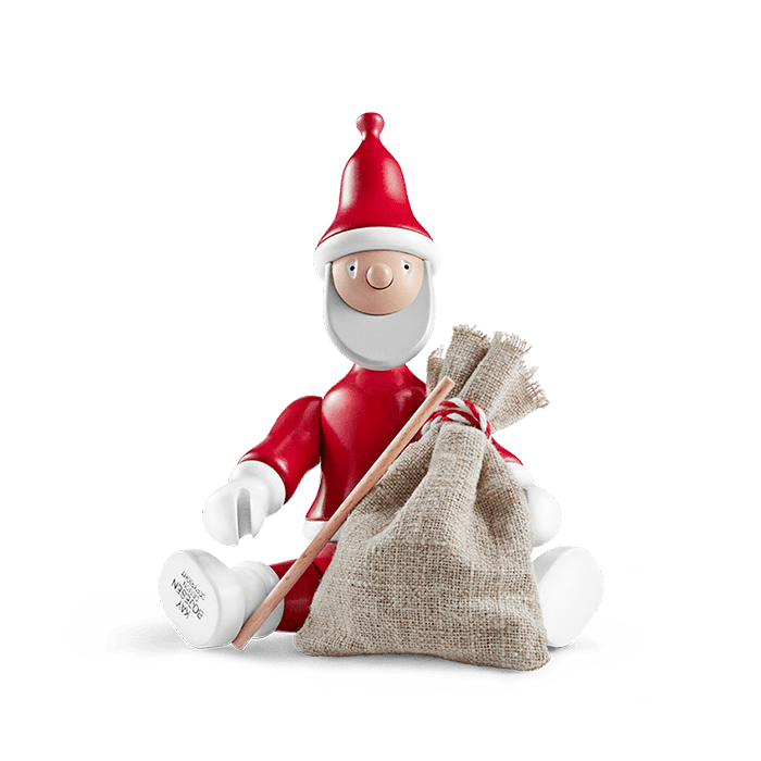 Kay Bojesen Santa Claus, Red/White, H: 7.7"