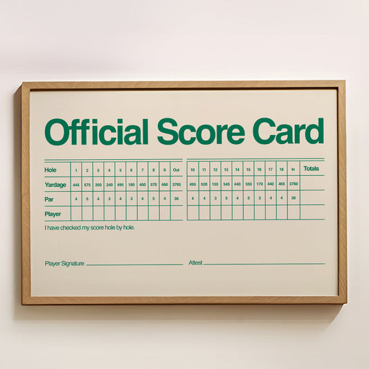 Sandgrain Studio The Masters Score Card Art Print