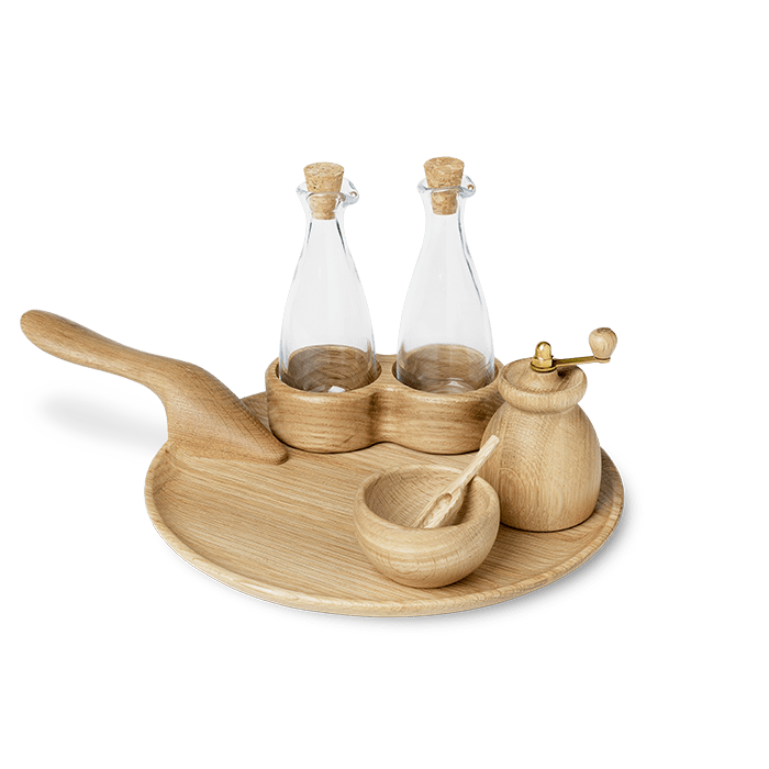 Kay Bojesen Menageri Serving Dish, Oak, Ø: 9.6"
