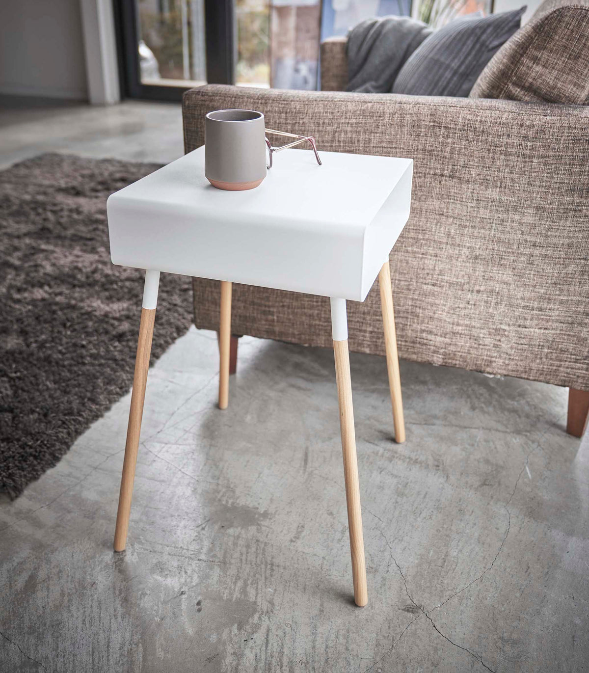 Storage Table - Tall (23" H)  - Steel + Wood