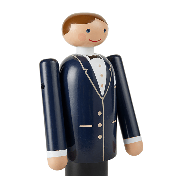 Kay Bojesen Groom, Blue/Black/White