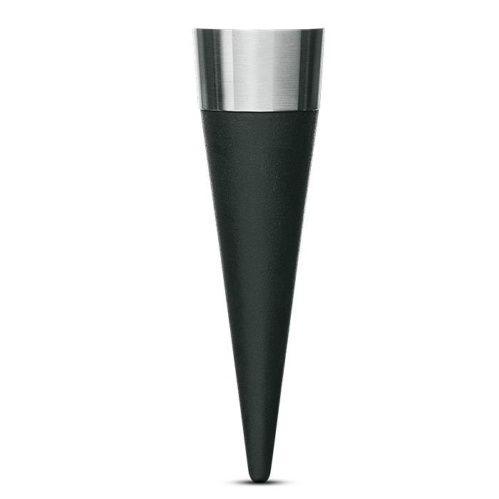 Rosendahl Grand Cru Barware Wine Stopper, Black/Steel, H: 3.5"