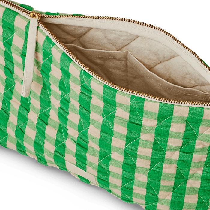 JUNA Karla Toiletry Bag, Green/Sand