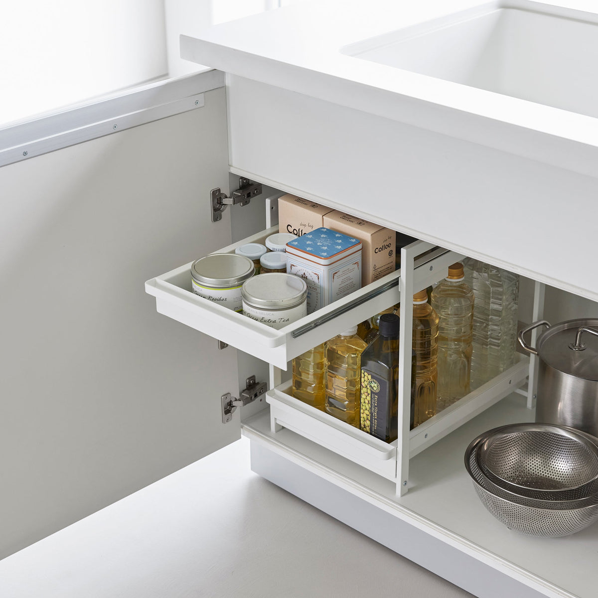 Two-Tier Pull-Out Shelf - Steel
