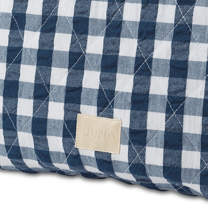 JUNA Karla Toiletry Bag, Dark Blue/White