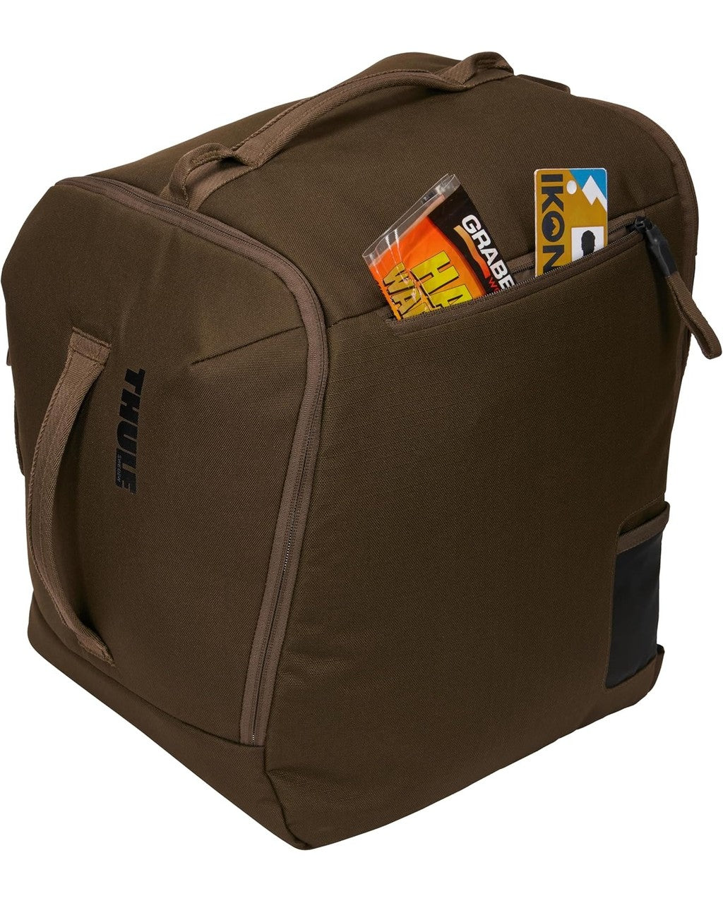 Brown bag with visible brand logo on a white background  | Deep Khaki 