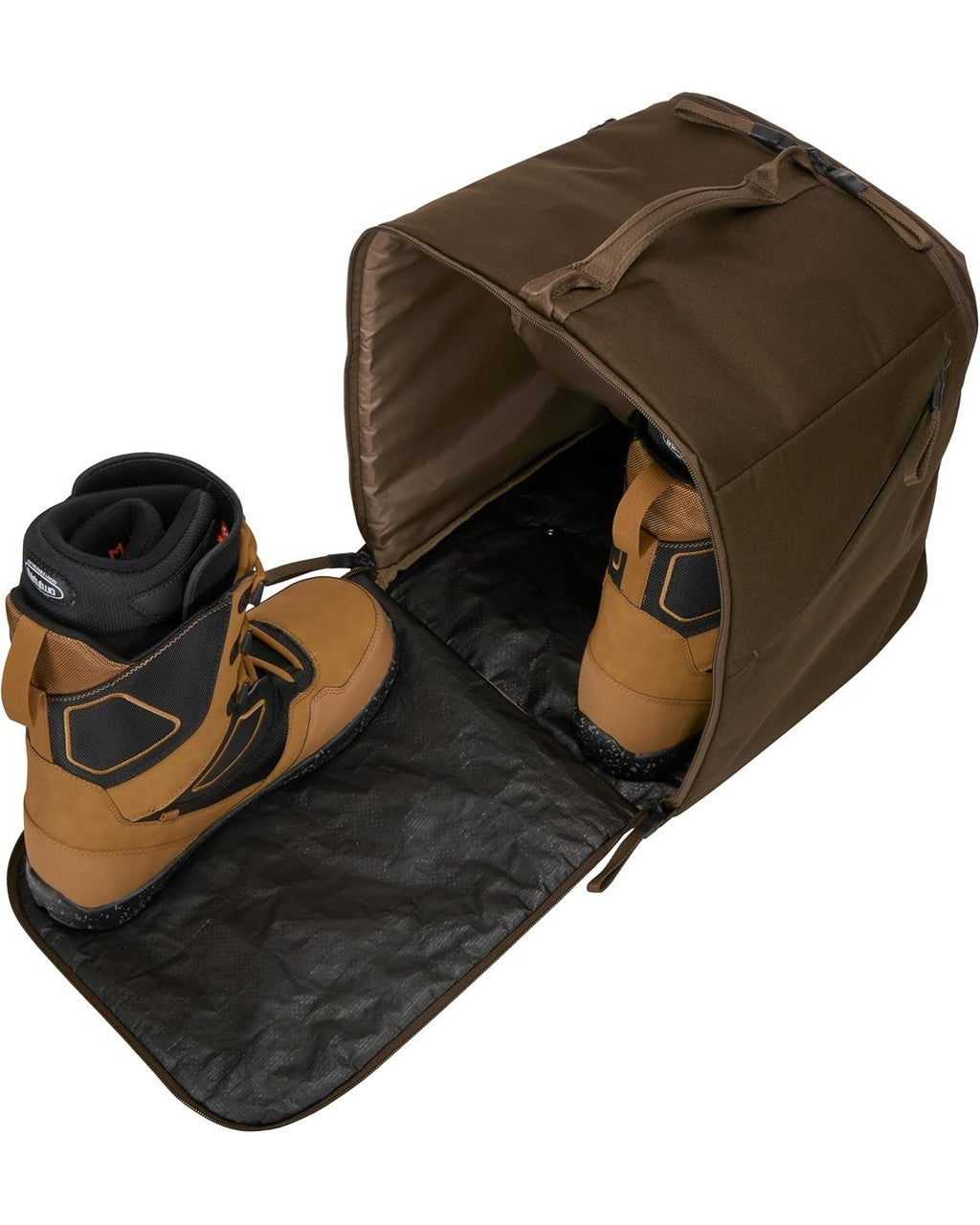 Brown boot bag with a boot inside on a white background  | Deep Khaki 