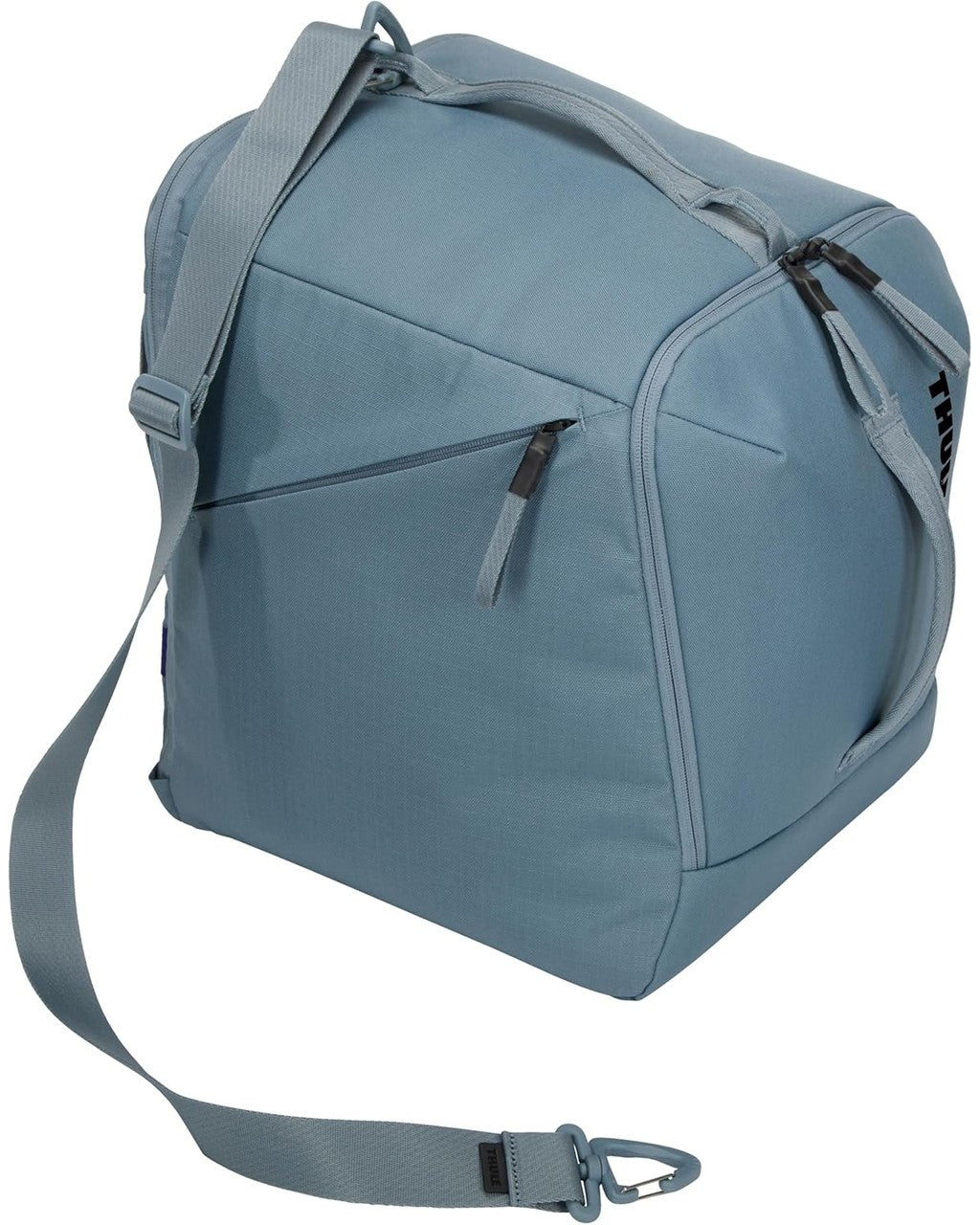 Blue duffel bag with a shoulder strap on a white background Thule Roundtrip Boot Bag 35L | Mid Blue