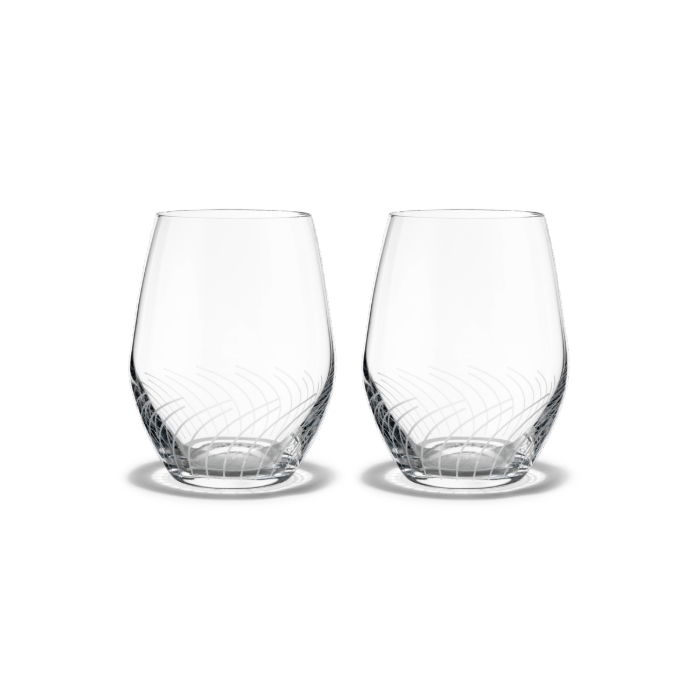 Holmegaard Cabernet Lines Tumbler, Clear, 8.5 Oz, 2 Pcs.