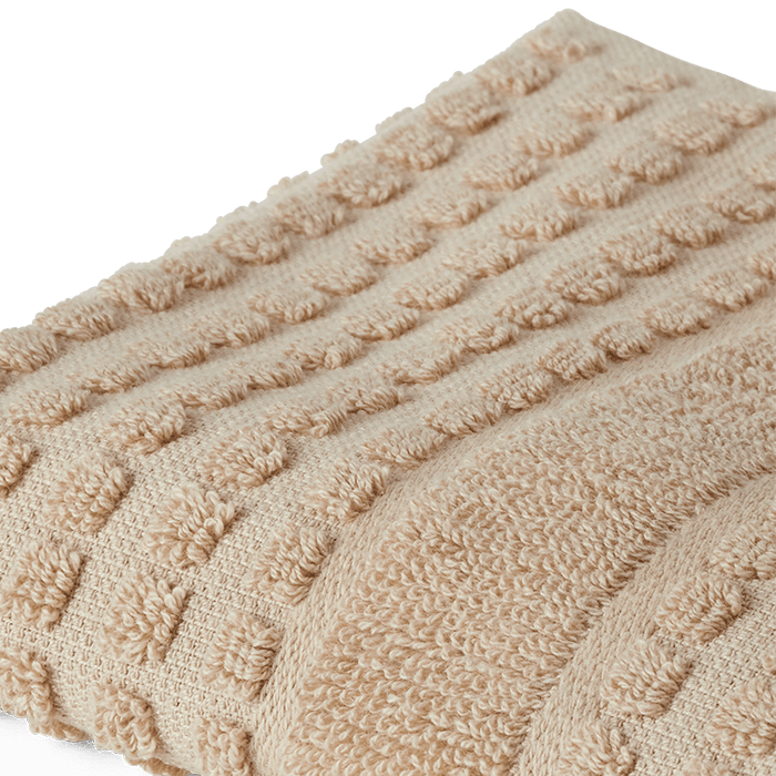 JUNA Check Towels, Sand