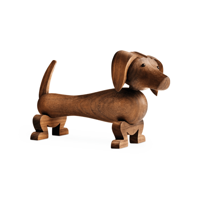 Kay Bojesen Dog, Walnut, H: 4.3"