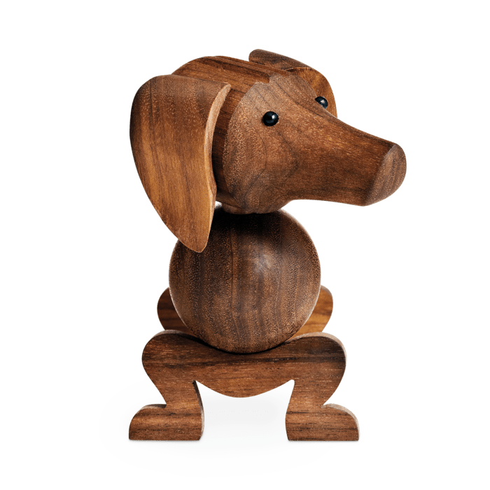 Kay Bojesen Dog, Walnut, H: 4.3"