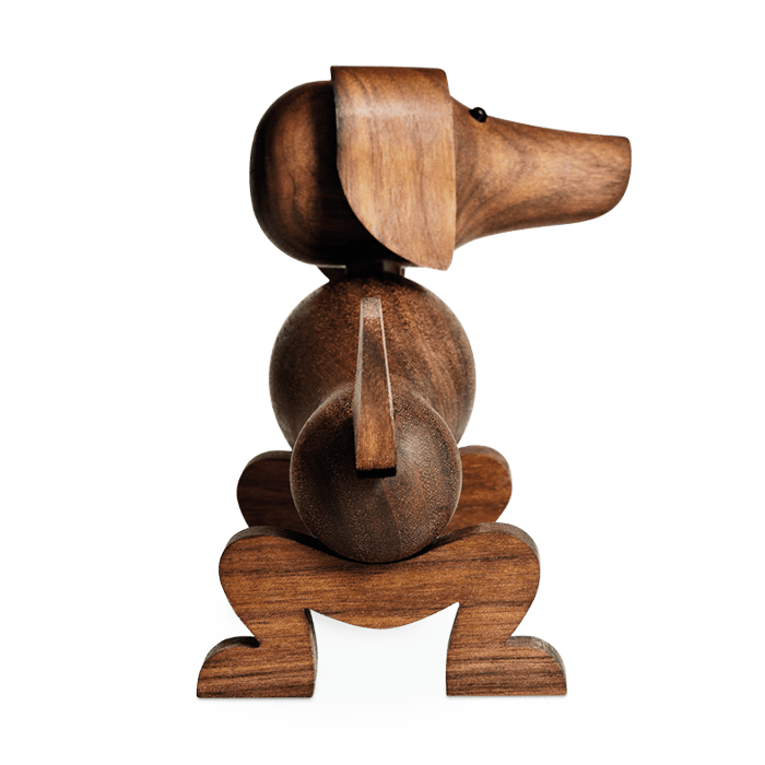 Kay Bojesen Dog, Walnut, H: 4.3"