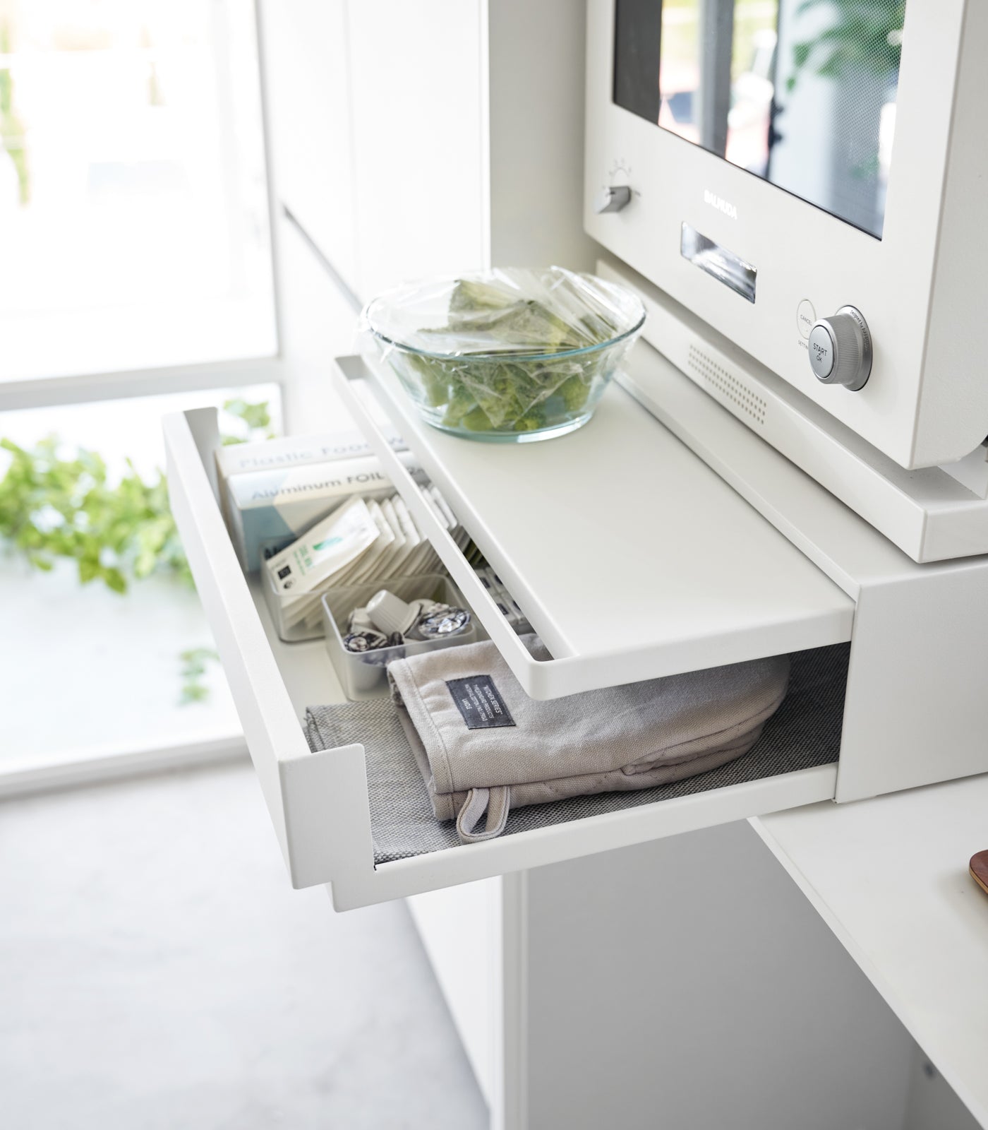 Yamazaki Home Countertop Drawer with Pull-Out Shelf