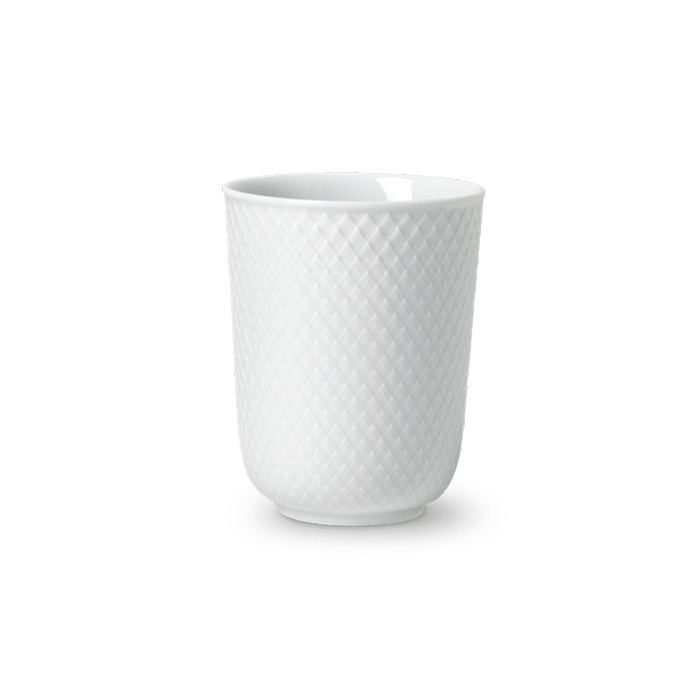 Lyngby Porcelæn Rhombe Mug White, 11.2 Oz