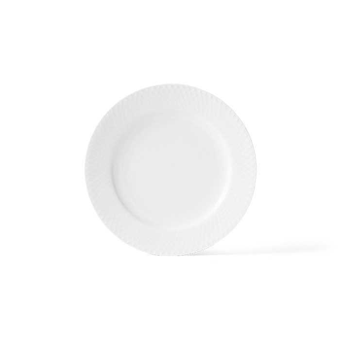 Lyngby Porcelæn Rhombe Plate, White