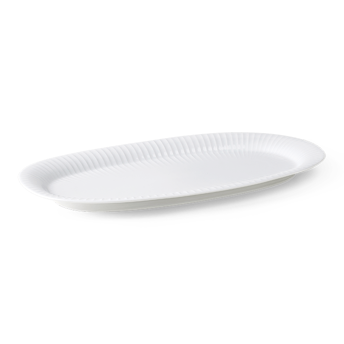 Kähler Hammershøi Oval Serving Dish, White, W: 15.7"