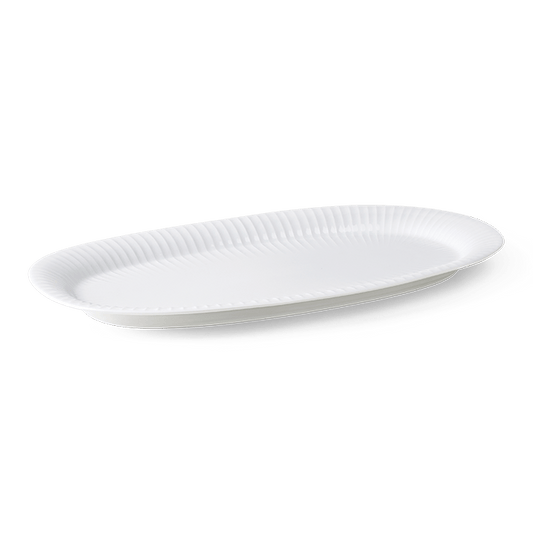Kähler Hammershøi Oval Serving Dish, White, W: 15.7"