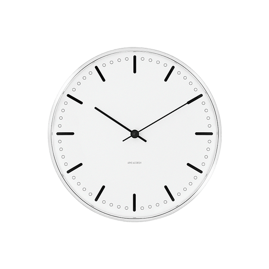 Arne Jacobsen City Hall Wall Clock, Small, Ø: 6.5"